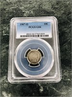 1907 O Barber Dime 10 Cents PCGS G4