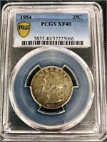 1954 Quarter PCGS XF40