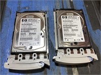 (2) HP P1168-60000 Accessory Hard Drive w/ Tray