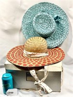 2 Vintage Hats with Hat Box #2