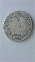 1919 Canada Silver 25 Cent Coin