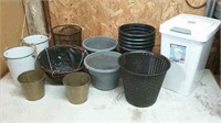 Sterilite Touchtop 28L Garbage Can & Garden Pots