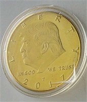 2017 Donald Trump Gold Plated Coin