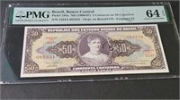 GRADED 1966 Brazil, Banco Central Banknote