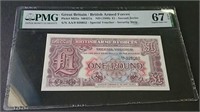 GRADED 1948 British Armed Forces One Pound
