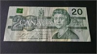 1991 Canada $20 Banknote