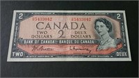 1954 Canada $2 Banknote Gem Unc