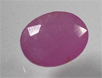 Certified 3.95 Cts Natural Oval Ruby