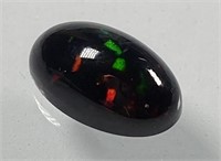 Certified 3.25 Cts Natural Black Opal