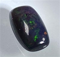 Certified 2.95 Cts Natural Black Opal