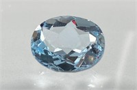 Certified 7.75 Cts Natural Blue Topaz