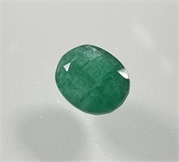 Certified 5.25 Cts Natural Oval Cut Emerald