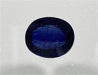 Certified 5.55 Cts Natural Blue Sapphire 1 / 6