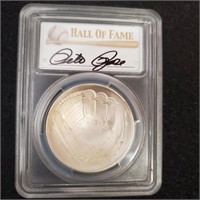 2014 .999 1oz Silver Hall of Fame Pete Rose PCGS