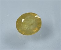 Certified 4.65 Cts Natural Yellow Sapphire