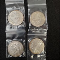 4-1972 German Silver Olympic Coins 1.245 oz Total