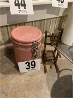 Canister And Small Chair