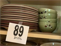 (12) Plates And (4) Bowls