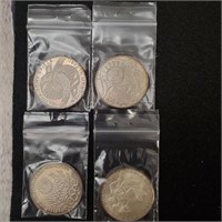 4-1972 German Silver Olympic Coins 1.245 oz Total