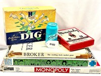 Vintage Game Lot Monopoly DIG Broker