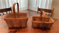 (2) Longaberger Heartland baskets (1 has liner)