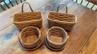 (4) small Longaberger baskets