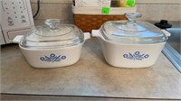 Corning Ware covered casserole dishes