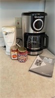 KitchenAid coffee maker, Black & Decker can