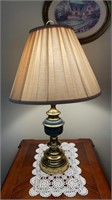 (2) matching brass lamps w/ shades