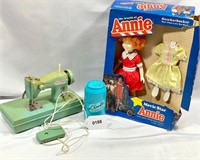 Vintage Holly Hobbie Sewing Machine & Annie Doll
