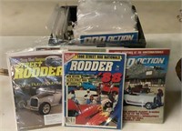 Crate full of rodding Car magazines