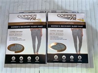 2Pk Copper Fit Recovery Women's L / Xl Sleep Pant