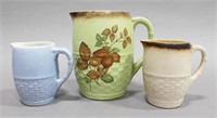 MEDALTA POTTERIES STONEWARE PITCHER LOT (3)