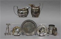 ANTIQUE STERLING SILVER LOT (10)