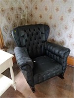 old leather like rocking chair