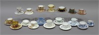 DEMI TASSE CUPS AND SAUCER LOT (18 sets)