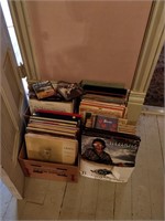 large lot of records , george Harrison , scheider