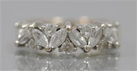 14k WHITE AND YELLOW CUBIC ZIRCONIA RING