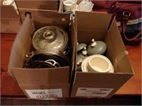 lot of kitchenware , cookie jar set , pots etc