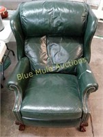 Bradington Young green leather recliner