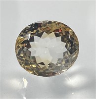 Certified 12.95 Cts Oval Cut Natural Citrine