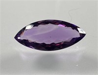 Certified 9.90 Cts Natural Marquise Cut Amethyst