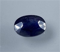 Certified 6.50 Cts Natural Blue Sapphire 1 / 6