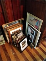 lot of artwork and mirrors , largest 20x20