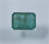Certified 7.02 Cts Emerald Cut Emerald