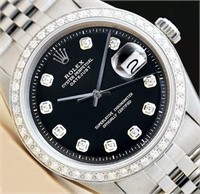 Rolex Men Datejust Diamond Watch
