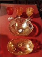 carnival glass dishes