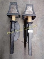 2 matching iron sconce lighting-19"long