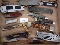 13 pocket knives & sharing stones