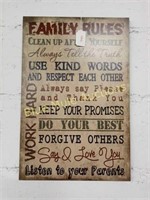 Family Rules sign-18×20